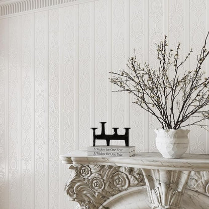 JiffDiff Wallpaper Peel and Stick Textured,3D Embossed Wall Paper Stick on Wallpaper Modern Waterproof Self Adhesive Contact Paper(17.3" x 800")