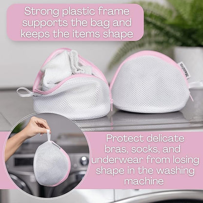 Mamlyn Mesh Bra Bags for Washing Machine, Lingerie wash Bags for Laundry