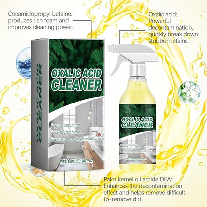 Oxalic Acid Cleaner Spray, Powerful Stain Removal for Toilet Bathroom, and Kitchen Floor Countertop, Multi-purpose(3.38 fl oz) (2)