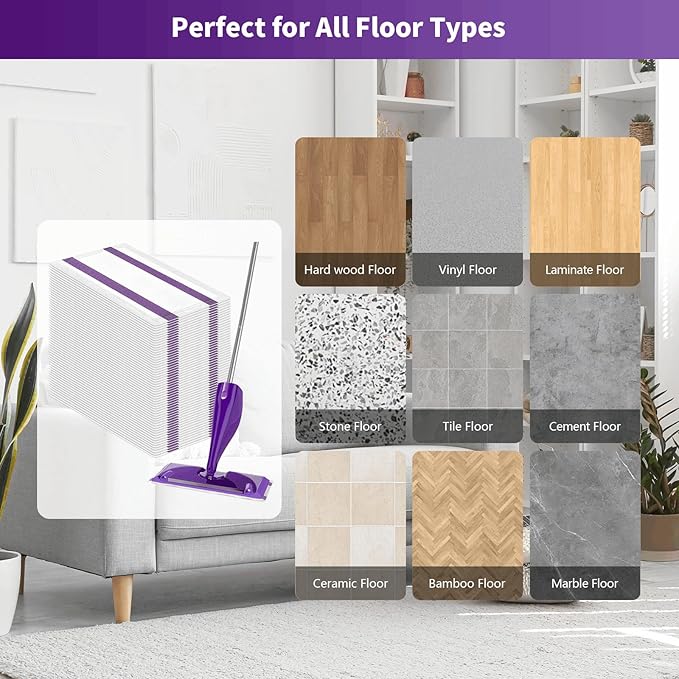 40 Count Wet Jet Pads Refills for Swiffer Wet Jet Spray Mop,Disposable Wetjet Pads for Multi-Surface Floors,Thickened and Super Absorbent Wet Jet Hardwood Floor Cleaner for Swiffer Wet Pads Refill