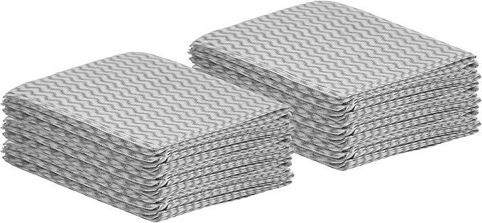 Superio Handy Wipes for Kitchen Multi-Purpose Heavy-Duty Reusable Cleaning Cloth for House, Bathroom, and Office. Disposable Dish Towel (30 Grey)