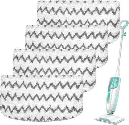 Heavy-Duty steam Mop Replacement Pads for Shark Steam Mops S1000/S1000A/S1000C/S1000WM /S1001C/S2001 Reusable Microfiber Steamer Scrub Mop Pads Washable for All Hard Floors,4pcs