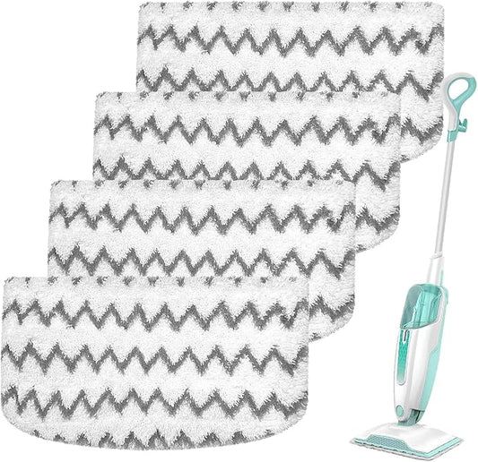 Heavy-Duty steam Mop Replacement Pads for Shark Steam Mops S1000/S1000A/S1000C/S1000WM /S1001C/S2001 Reusable Microfiber Steamer Scrub Mop Pads Washable for All Hard Floors,4pcs