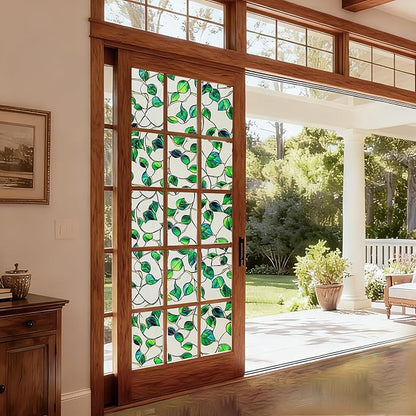 Frosted Glass Window Film, Heat Insulation, UV Block, Anti-Glare, One Way Privacy Tint, Static Cling for Home Bathroom Door, Renter Friendly, Day & Night Privacy