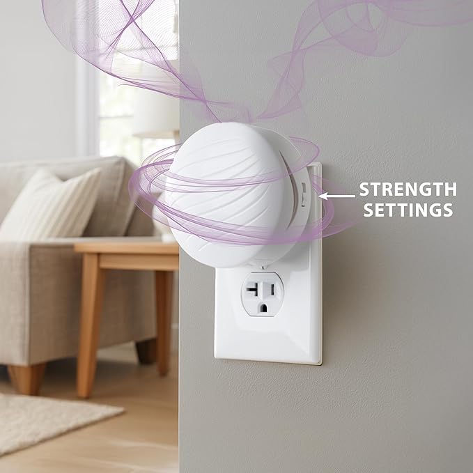 ScentSationals Circle Plug-In Air Freshener Unit - Fragrance Heater with 4 Strength Settings & Swivel Plug - Compatible with ScentSationals Fragrance Oil Refills (2 Pack)