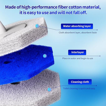 60PCS Toilet Wand Refills Compatible with Clorox Toilet Wand. Disposable Toilet Brush Refills. Bathroom Cleaning. Disposable Toilet Bowl. High-Density Disposable Toilet Brush Scrubber