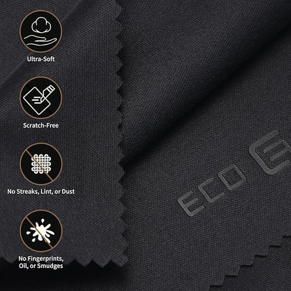 Eco-Fused Microfiber Cleaning Cloths - 50 Pack - (5.5 x 3 inches) for Cleaning Glasses, Spectacles, Camera Lenses, iPad, Tablets, Phones, Smartphones, Laptops, LCD Screens and Other Delicate Surfaces