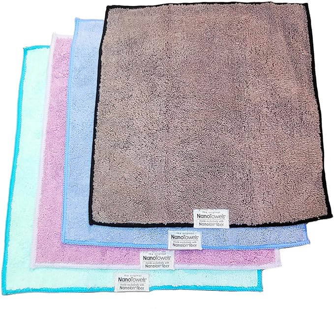 Multi-Color- The Amazing Eco Cloth That Cleans Virtually Any Surface with Only Water. No More Paper Towels Or Toxic Chemicals. 4-Pack (14x14, Multi-Color Pack)