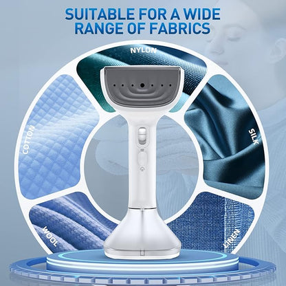 Steamer for Clothes - 1800W Powerful Steam, 2 Modes for Wet and Dry Ironing, 20-Second Fast Heat-up,Detachable Water Tank with Heat-Resistant Gloves -Removing Wrinkles.Only for 120V Countries.White