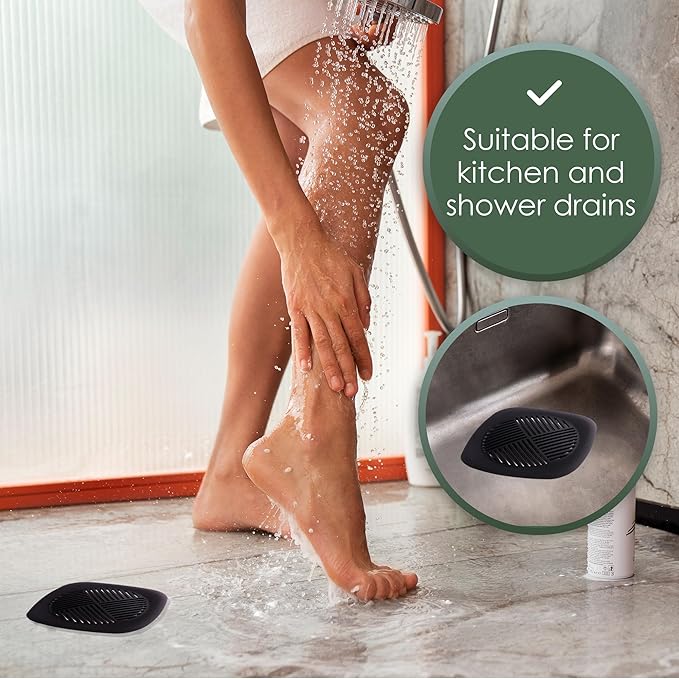 2-Piece Sink Strainers for Kitchen Sink Food Catcher - 3 in 1 Stainless Steel and Silicone Hair Drain Strainer Basket Stopper for Bathroom - Anti-Clogging Sink for US Standard 3-1/2 Inch Drains