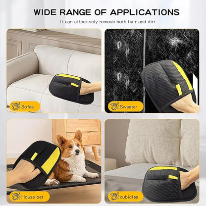 Pet Hair Removal Glove for Dogs & Cats – Upgraded Reusable Electrostatic Fur Remover Tool for Clothing, Furniture, Couch, Carpet, and Car Seats, 2 Pack.