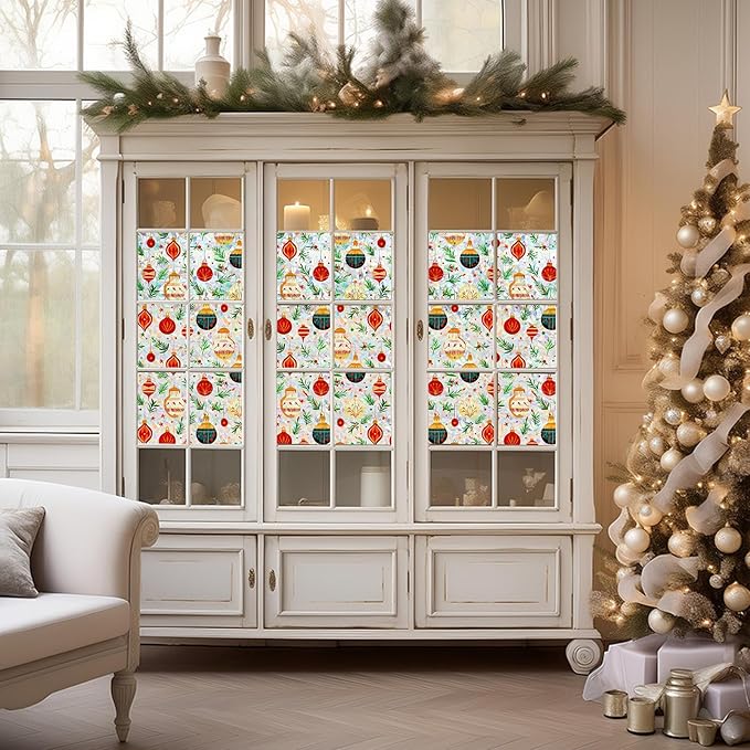 Rainbow Window Privacy Film,Heat Control,UV Blocking,Anti-Glare,Day & Night Privacy Protection & Decoration for Home, Bathroom,Glass Door,Static Cling,Renter-Friendly with Installation Tools
