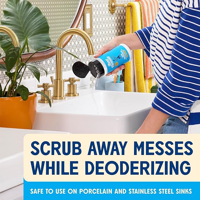 Aunt Fannie's Sink Refresher, Bright Lemon Powder Scrub and Odor Minimizer for Sinks, Drains and Garbage Disposals, 16 Ounces (Pack of 6)