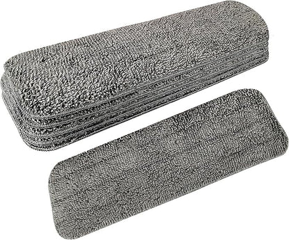 6 Pack Microfiber Spray Mop Replacement Heads for Wet Dry Mops, Premium Floor Cleaning Pads, Reusable Replacement Refills Compatible with Bona Floor Care System - Dark Gray