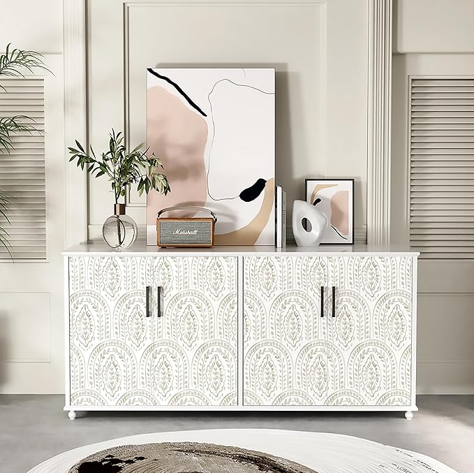 EeeComing Peel and Stick Wallpaper Boho Modern Wall Paper Peel and Stick Removable Contact Paper Self Adhesive Wallpapers for Bedroom and Bathroom Wallpaper Cabinet Shelf Liner Vinyl 118.1 "x17.3