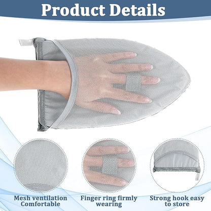 Steamer mitt Glove, Garment Steamer Ironing Glove with Finger Loop Anti Steam Gloves Board Heat Resistant Ironing Mitt for Handheld Garment Accessories for Clothes(Style A)