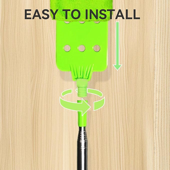 Retractable Gap Dust Cleaner, Dust Brush Gap Mop with 3 Washable Microfiber Dusting Cloths, 60inches Extendable Long Handle Dust Brush for Cleaning Under Appliances, Refrigerator, Couch, Tight Spaces
