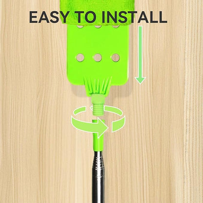 Retractable Gap Dust Cleaner, Dust Brush Gap Mop with 3 Washable Microfiber Dusting Cloths, 60inches Extendable Long Handle Dust Brush for Cleaning Under Appliances, Refrigerator, Couch, Tight Spaces