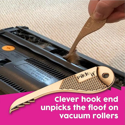Pikk-it Vacuum Hair Brush Cleaner Tool- As Seen On Tv | Designed for Removing Tangled Hairs and Fibers from Vacuums & Hairbrushes, Super Hair Brush Cleaner Gadget Comb Cleaning Rake (Single Pack)