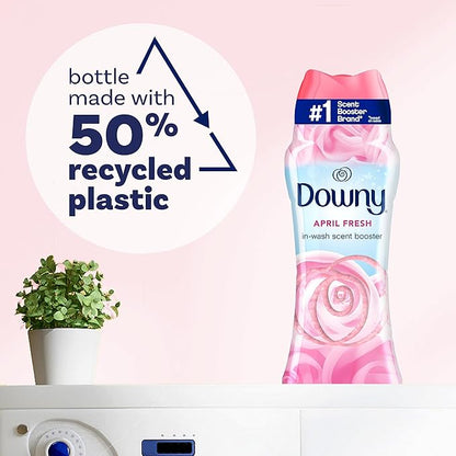 Downy April Fresh In-Wash Laundry Scent Booster Beads, 24 oz, laundry scent beads, Long-lasting Freshness