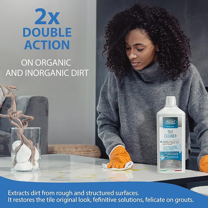 FABER Tile Cleaner - Heavy Duty Acidic Detergent for Deep Cleaning On Organic & Inorganic Dirt – Home and Commercial Remover for All Deep Stains and to Remove Residues from Other Cleaners, 1 Liter