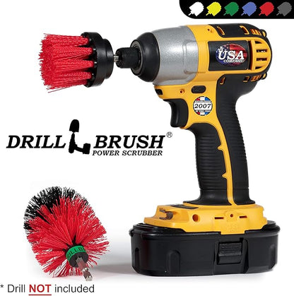 2 Piece Outdoor Cleaning Scrub Brushes - Siding Cleaning Brush Set - Brick and Stone Scrubbing Tools Set - Fireplace Cleaning Brushes - Deck and Patio Scrubbing Tools - Gutter Cleaning Tools for Home