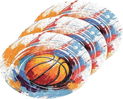 Basketball Kitchen Scrub Sponges, Pop-up Kitchen Cleaning Sponges Reusable Dish Washing Sponges for Bathroom Household Cleaning 3 Pack - Non Scratch Scrubber