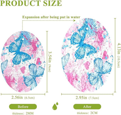Butterfly Kitchen Scrub Sponges, Pop-up Kitchen Cleaning Sponges Reusable Dish Washing Sponges for Bathroom Household Cleaning 3 Pack - Non Scratch Scrubber