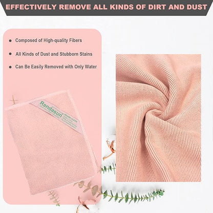 Enviro Cleaning Cloth(Pink), Quality Replacement for Norwex Enviro Cloth, Basic Package, for Cleaning Home, car, Restaurant, bar, Hotel Office. Only Water is Needed to Complete The Cleaning