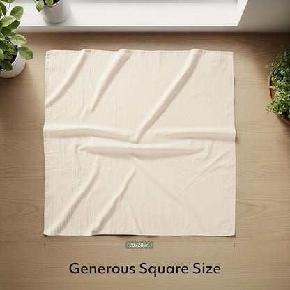 Utopia Kitchen Natural Flour Sack Towels [12 Pack - 28 x 28 Inch] 100% Cotton Tea Towels for Cleaning & Drying - Highly Absorbent Kitchen Dish Cloth