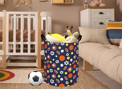 MAIZMZ Kids Hamper Storage Bins Organizer Toy Box Laundry Basket Large Canvas Collapsible Chest for Home/Dorm/Kitchen/Pet/Office/Closet/Shelf/Gift Baskets