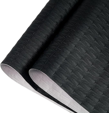 3D Peel and Stick Wallpaper, 15.7" X 118.1" Black Diamond Pattern Textured Removable Contact Paper for Walls Waterproof DIY Accent Wall Decor Self Adhesive