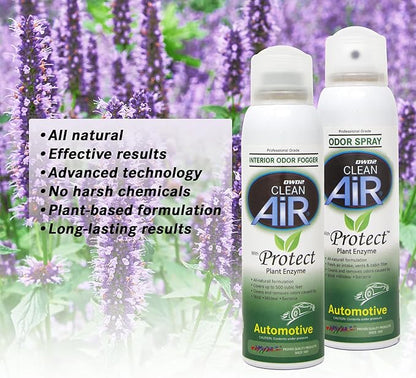 DWD2 Protect™ Automotive Mold-Odor Treatment - Revitalize Your Car's Interior The Green Automotive Mold-Odor Treatment Solution. Say Goodbye to Unpleasant Odors (Spray & Fogger)