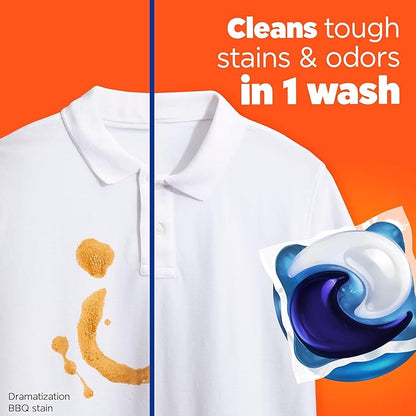 Tide PODS Laundry Detergent soap with a touch of Downy 4-in-1 Detergent, 32 Count, Stain Remover, Freshness, Softness, Fabric Protecter, HE Compaible
