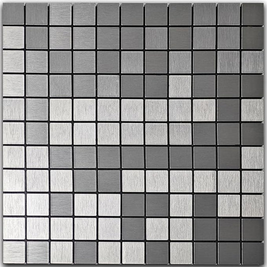 10pcs Waterproof Non-Slip Mosaic Wall Stickers, Heat-Resistant Self-Adhesive Tiles, Easy Cut & Peel for Kitchen Bathroom Bedroom Living Room (10, Silver)