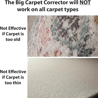 The Big Carpet Corrector- Carpet Rake to Rejuvenate Your Matted Carpet. Perfect for Hallways, Stairs, Steps, and Other High Traffic Areas.