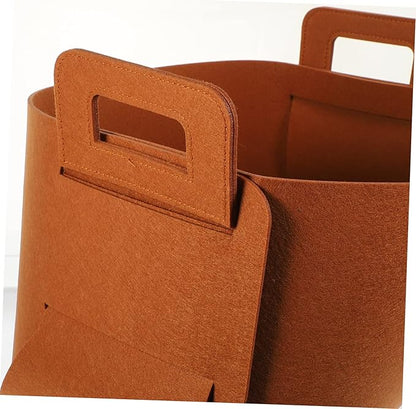 IMIKEYA Collapsible Laundry Basket Wicker Baskets for Storage Laundry Organizer Handles Large Capacity Brown