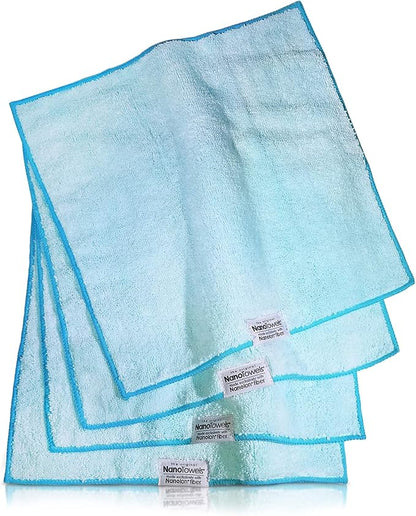 The Amazing Eco Cloth That Cleans Virtually Any Surface with Only Water. No More Paper Towels Or Toxic Chemicals. 4-Pack (14x14, Seashore Teal)