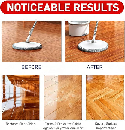 Floor Restore Cleaner, High Solid Content Floor Polish for Shine Renewal & Protective Layer, Floor Restoreeezs Helps Conceal Small Scratches, Quick-Drying Protective Finish for Tile,Shine(3 PACK)