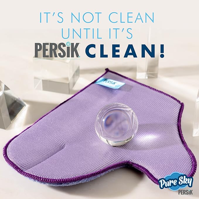 Pure-Sky Glass Cleaning Cloth Glove - JUST ADD Water No Detergents Needed – Streak Free Magic Ultra Microfiber Window Polishing Glove - for Windows, Glass, Mirror and Screen - Leaves no Wiping Marks