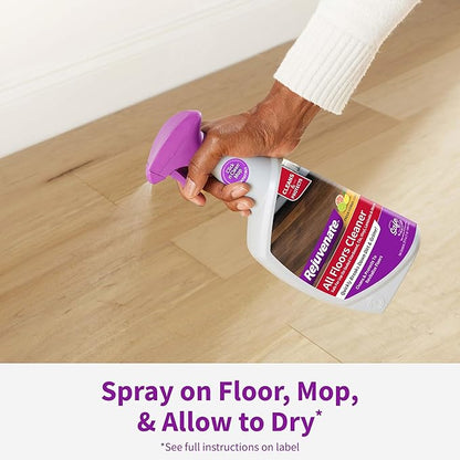 Rejuvenate All Floors Cleaner Refill, Breaks Down Dirt and Grime, Cleans and Protects Floors Throughout Your Home, Including Sealed Hardwood, Tile, Vinyl, Laminate and More, 1 Gallon, 2 Pack