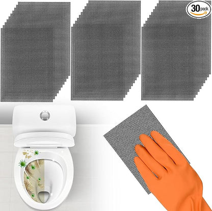 Toilet Cleaner Hard Water, 2024 Newly Upgraded Toilet Cleaning Screens Hard Water Remove Pads for Stain Calcium Deposits Scrubber(30PCS)