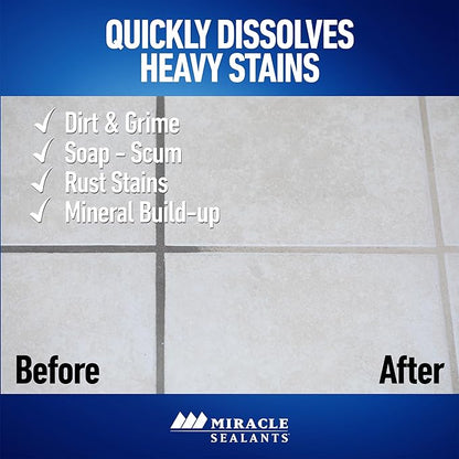 Miracle Sealants Industrial Strength Grout Cleaner and Brightener, Quart