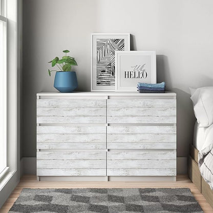 LXCREAT Faux Wood Butcher Block Contact Paper, Shiplap Peel and Stick Wallpaper Wooden Planks for Walls 17.5"X118", Natural White Self Adhesive Removable Rustic Wallpaper for Shelf Kitchen Decoration