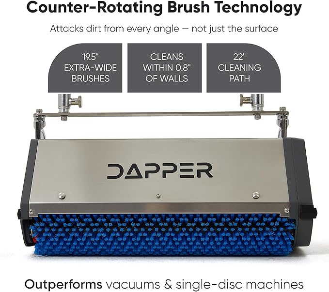 22" Counter-Rotating Brush (CRB) Commercial Carpet & Hard Floor Cleaning Machine – 450 RPM, Quiet 53 dBA, Durable 60 lb Wide-Area Scrubber – Ideal for Banquet Halls, Event Centers & Large Facilities