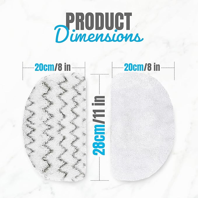 4 Pack Steam Mop Replacement Pads for Bissell Powerfresh Steam Mop 1940 1440 1544 1806 2075 Series, Model 19402 19404 19408 19409 1940a 1940f 1940q 1940t 1940w B0006 B0017, Reusable Cleaning Pad 2+2