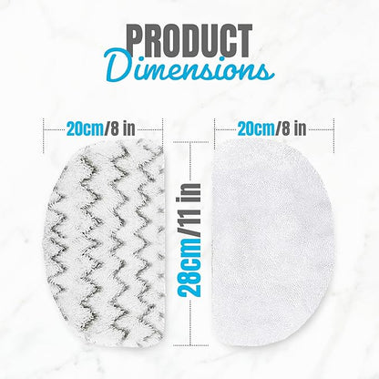 4 Pack Steam Mop Replacement Pads for Bissell Powerfresh Steam Mop 1940 1440 1544 1806 2075 Series, Model 19402 19404 19408 19409 1940a 1940f 1940q 1940t 1940w B0006 B0017, Reusable Cleaning Pad 2+2