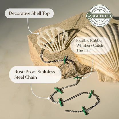 DrainWig Shower Drain Hair Catcher – Disposable Bathroom Hair Trap, Easy to Install in Shower Drain Cover, Helps Prevent Clogs – As Seen on Shark Tank - Bathroom Accessories - Shell (2-Pack)