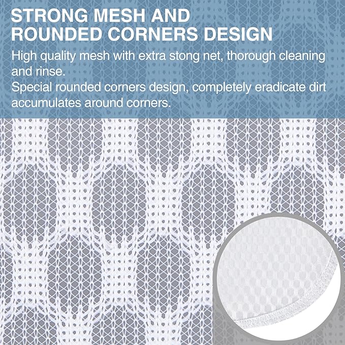 Honeycomb Mesh Laundry Bags 4 Pack (2L+2M), Durable Washing Bags with Auto-Lock Zippers, Heavy Duty Mesh Wash Bags for Delicates, Lingerie, Bra, Sock, Travel Storage Organizer
