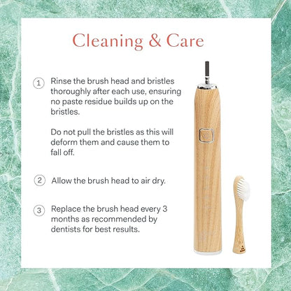 Better & Better Bamboo Sonic Toothbrush Replacement Heads | Replaceable Bamboo Sonic Brush Heads w/Soft, Plant-Based Bristles for High-Polish, Gentle Clean | Whitens Surface Stains & Removes Plaque